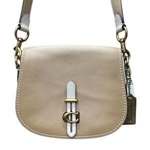 Coach Leather Saddle Crossbody | Glovetanned Leather | Brass Push Through